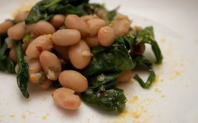 Escarole with Bacon and White Beans