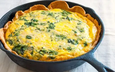 Spinach, Leek, and Goat Cheese Quiche