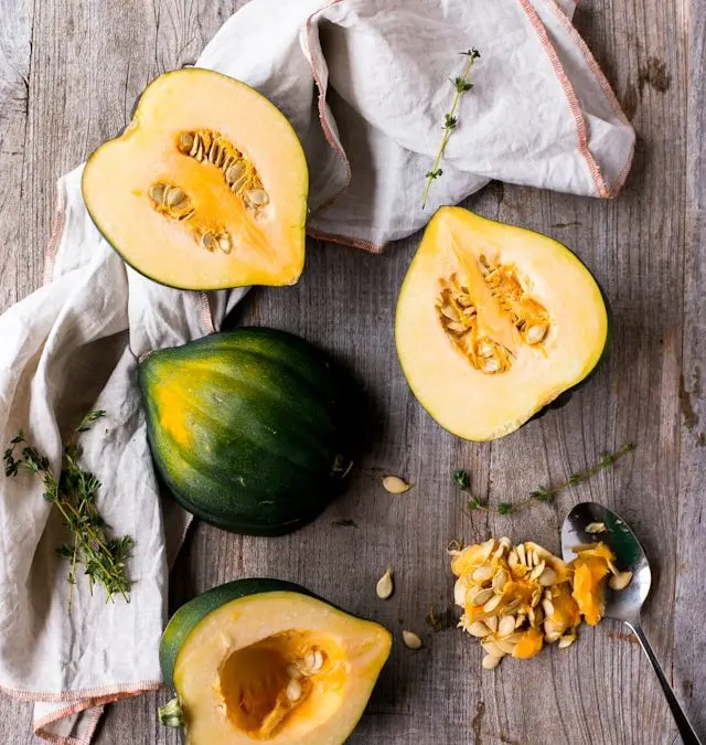 Acorn Squash with Sausage Bread Stuffing