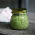 Photo of pesto in a glass jay from Caroline Attwood from Unsplash