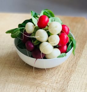 Photo of harvested radishes from Kulbir from Pexels