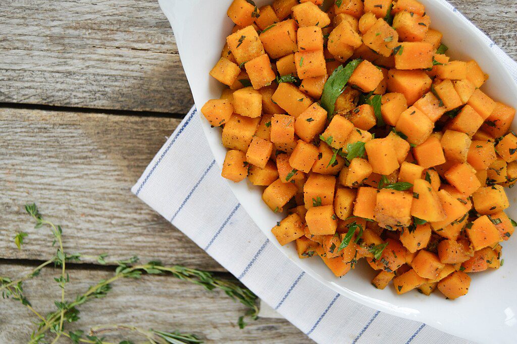Photo of diced roasted squash