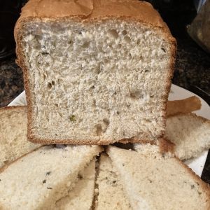 Photo of homemade bread with herbs