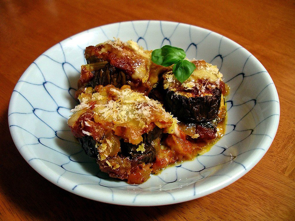 Photo of cooked eggplant from Wikipedia