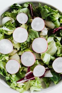 Photo of salad with radishes from Wild Hearth and Home