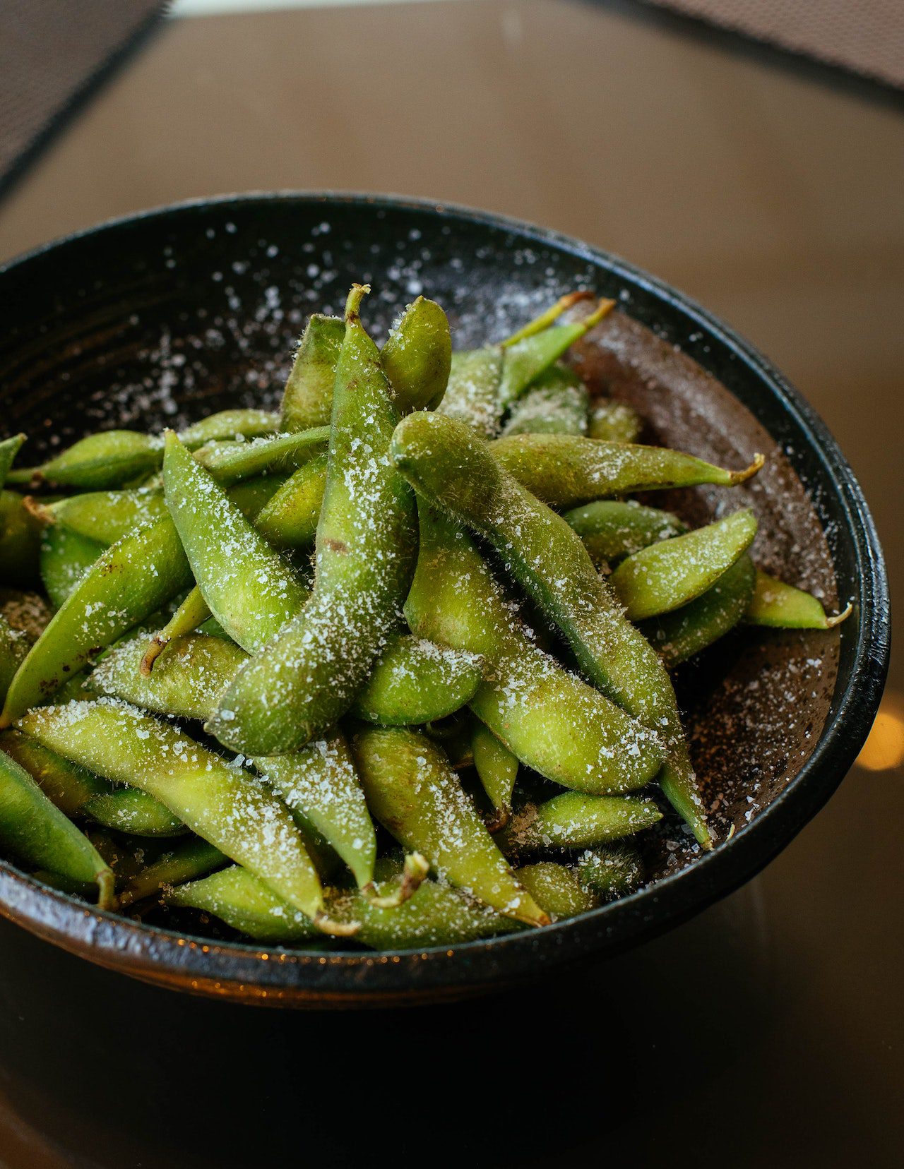 Photo of roasted edamame from Valeria Boltneva from pexels