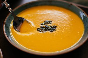 Photo of squash soup from Valeria Boltneva from Unsplash