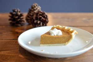 A photo of a slice of pumpkin pie from Element5 Digital from Unsplash