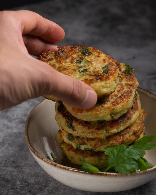 Photo of vegetable pancake from Max Griss from Unsplash