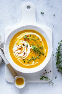 Photo of butternut squash soup from Monika Grabkowska from Unsplash