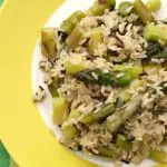 Photo of asparagus risotto from Katrin Morenz from Wikimedia Commons